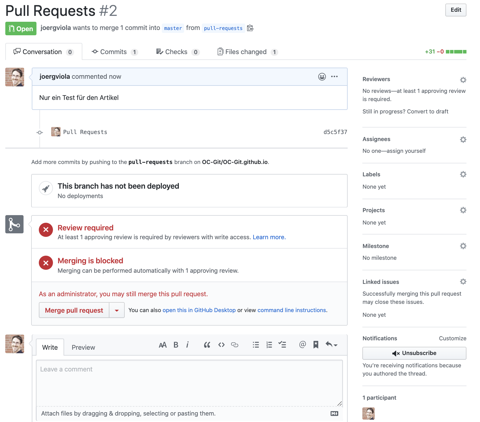 Github Multiple Pull Request Templates